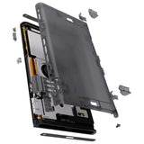 eXtremeRate Replacement DIY Rear Back Plate for Nintendo Switch 2 Handheld Console  (Without Kickstand) - Clear Slate Black - GLTNTM002