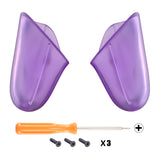 eXtremeRate Clear Atomic Purple Replacement Handle Grips for Nintendo Switch Pro Controller, DIY Hand Grip Shell for Nintendo Switch Pro - Controller NOT Included - GRM505