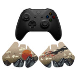 eXtremeRate View of Rising Sun Anti-Skid Sweat-Absorbent Controller Grip for Xbox One S & X, Xbox One Controller, Professional Textured Soft Rubber Pads Handle Grips for Xbox One, Xbox One S/X Controller - GX00169