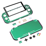 PlayVital Glossy Chameleon Green Purple Customized Protective Case for NS Switch Lite, Hard Cover Protector for NS Switch Lite - 1 x Black Border Tempered Glass Screen Protector Included - YYNLP002