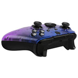 eXtremeRate Gradient Translucent Bluebell Faceplate Cover, Glossy Front Housing Shell Case Replacement Kit for Xbox One Elite Series 2 Controller Model 1797 and Core Model 1797 - Thumbstick Accent Rings Included - ELP334