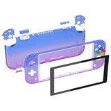 eXtremeRate Gradient Translucent Bluebell DIY Replacement Shell for Nintendo Switch Lite, NSL Handheld Controller Housing with Screen Protector, Custom Case Cover for Nintendo Switch Lite - DLP317