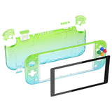 eXtremeRate Gradient Translucent Green Blue DIY Replacement Shell for Nintendo Switch Lite, NSL Handheld Controller Housing with Screen Protector, Custom Case Cover for Nintendo Switch Lite - DLP319