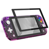 eXtremeRate Gradient Translucent Purple Rose Red DIY Replacement Shell for Nintendo Switch Lite, NSL Handheld Controller Housing with Screen Protector, Custom Case Cover for Nintendo Switch Lite - DLP318