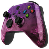 eXtremeRate Gradient Translucent Purple Rose Red Replacement Front Housing Shell for Xbox Series X Controller, Custom Cover Faceplate for Xbox Series S Controller - Controller NOT Included - FX3P354