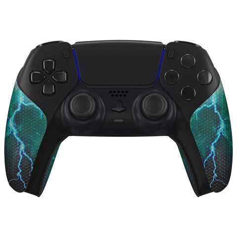 PlayVital Green Storm Thunder Anti-Skid Sweat-Absorbent Controller Grip for PS5 Controller - PFPJ128