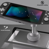 eXtremeRate 2 Pack Black Border Transparent HD Saver Protector Film, Tempered Glass Screen Protector for Nintendo Switch Lite [Anti-Scratch, Anti-Fingerprint, Shatterproof, Bubble-Free] - HL7HL709