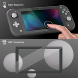 eXtremeRate 2 Pack Gray Border Transparent HD Saver Protector Film, Tempered Glass Screen Protector for Nintendo Switch Lite [Anti-Scratch, Anti-Fingerprint, Shatterproof, Bubble-Free] - HL731