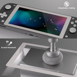 eXtremeRate 2 Pack Fleeting Gray Border Transparent HD Saver Protector Film, Tempered Glass Screen Protector for Nintendo Switch Lite [Anti-Scratch, Anti-Fingerprint, Shatterproof, Bubble-Free] - HL734