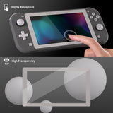 eXtremeRate 2 Pack Fleeting Gray Border Transparent HD Saver Protector Film, Tempered Glass Screen Protector for Nintendo Switch Lite [Anti-Scratch, Anti-Fingerprint, Shatterproof, Bubble-Free] - HL734