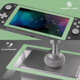 eXtremeRate 2 Pack Matcha Green Border Transparent HD Saver Protector Film, Tempered Glass Screen Protector for Nintendo Switch Lite [Anti-Scratch, Anti-Fingerprint, Shatterproof, Bubble-Free] - HL736