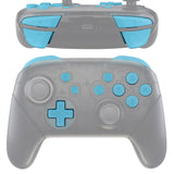 eXtremeRate DIY Replacement Full Set Buttons for Nintendo Switch Pro Controller - Heaven Blue - KRP308