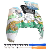 eXtremeRate Hot Spring Kitties Front Housing Shell Compatible with ps5 Controller BDM-010/020/030/040/050, DIY Replacement Shell Custom Touch Pad Cover Compatible with ps5 Controller - ZPFR007G3