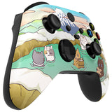 eXtremeRate Hot Spring Kitties Replacement Part Faceplate, Soft Touch Grip Housing Shell Case for Xbox Series S & Xbox Series X Controller Accessories - Controller NOT Included - FX3R007