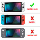 PlayVital ZealProtect Soft Protective Case for Switch OLED, Flexible Protector Joycon Grip Cover for Switch OLED with Thumb Grip Caps & ABXY Direction Button Caps - Hot Spring Kitties - XSOYV6038