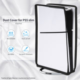 PlayVital Vertical Dust Cover for ps5 Slim Digital Edition(The New Smaller Design), Transparent Dust Proof Protector Waterproof Cover Sleeve for ps5 Slim Console - JKSPFM003