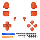 eXtremeRate Replacement Full Set Buttons for PS5 Controller BDM-030/040/050/060 - Orange - JPF1004G3