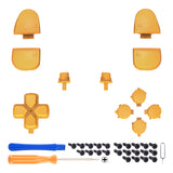 eXtremeRate Replacement Full Set Buttons for PS5 Controller BDM-030/040/050/060 - Caution Yellow - JPF1010G3