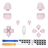 eXtremeRate Replacement D-pad R1 L1 R2 L2 Triggers Share Options Face Buttons, Cherry Blossoms Pink Full Set Buttons Compatible with ps5 Controller BDM-030/040/050 - Controller NOT Included - JPF1012G3