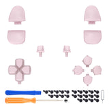 eXtremeRate Replacement Full Set Buttons for PS5 Controller BDM-030/040/050/060 - Cherry Blossoms Pink - JPF1012G3