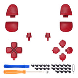 eXtremeRate Replacement Full Set Buttons for PS5 Controller BDM-030/040/050/060 - Passion Red - JPF1021G3