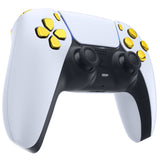 eXtremeRate Replacement D-pad R1 L1 R2 L2 Triggers Share Options Face Buttons, Chrome Gold Full Set Buttons Compatible with ps5 Controller BDM-030/040/050 - Controller NOT Included - JPF2001G3