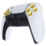 eXtremeRate Replacement D-pad R1 L1 R2 L2 Triggers Share Options Face Buttons, Chrome Gold Full Set Buttons Compatible with ps5 Controller BDM-030/040/050 - Controller NOT Included - JPF2001G3