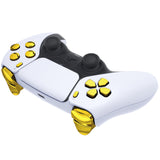 eXtremeRate Replacement D-pad R1 L1 R2 L2 Triggers Share Options Face Buttons, Chrome Gold Full Set Buttons Compatible with ps5 Controller BDM-030/040/050 - Controller NOT Included - JPF2001G3