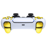 eXtremeRate Replacement D-pad R1 L1 R2 L2 Triggers Share Options Face Buttons, Chrome Gold Full Set Buttons Compatible with ps5 Controller BDM-030/040/050 - Controller NOT Included - JPF2001G3