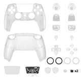 eXtremeRate Luna Redesigned Full Set Shells & Buttons for PS5 Controller BDM-030/040/050 - Glow in Dark - Green - KQXPFM005
