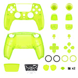 eXtremeRate Luna Redesigned Full Set Shells & Buttons for PS5 Controller BDM-030/040/050 - Clear Lime Green - KQXPFM007