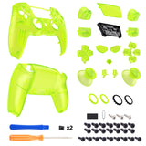 eXtremeRate Luna Redesigned Full Set Shells & Buttons for PS5 Controller BDM-030/040/050 - Clear Lime Green - KQXPFM007