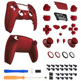 eXtremeRate Luna Redesigned Full Set Shells & Buttons for PS5 Controller BDM-030/040/050 - Scarlet Red - KQXPFP002