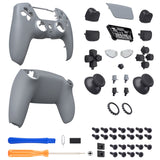 eXtremeRate Luna Redesigned Full Set Shells & Buttons for PS5 Controller BDM-030/040/050 - New Hope Gray - KQXPFP003