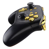 eXtremeRate DIY Replacement Full Set Buttons for Nintendo Switch Pro Controller - Chrome Gold - KRD401