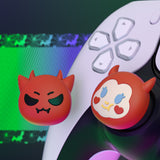 PlayVital Little Devils Cute Thumb Grip Caps for PS5/4 Controller, Silicone Analog Stick Caps Cover for Xbox Series X/S, Thumbstick Caps for Switch Pro Controller - PJM3032