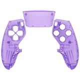 eXtremeRate Clear Atomic Purple Left Right Front Housing Shell with Touchpad Compatible with ps5 Edge Controller, DIY Replacement Faceplate Shell Custom Touch Pad Cover Compatible with ps5 Edge Controller - MLREGM001