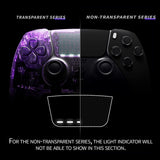 eXtremeRate Black Left Right Front Housing Shell with Touchpad Compatible with ps5 Edge Controller, DIY Replacement Faceplate Shell Custom Touch Pad Cover Compatible with ps5 Edge Controller - MLREGP006