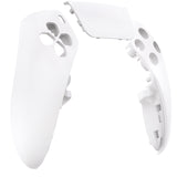 eXtremeRate White Left Right Front Housing Shell with Touchpad Compatible with ps5 Edge Controller, DIY Replacement Faceplate Shell Custom Touch Pad Cover Compatible with ps5 Edge Controller - MLREGP007