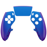 eXtremeRate Chameleon Purple Blue Left Right Front Housing Shell with Touchpad Compatible with ps5 Edge Controller, DIY Replacement Faceplate Shell Custom Touch Pad Cover Compatible with ps5 Edge Controller - MLREGP008