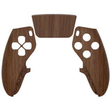 eXtremeRate Wood Grain Left Right Front Housing Shell with Touchpad Compatible with ps5 Edge Controller, DIY Replacement Faceplate Shell Custom Touch Pad Cover Compatible with ps5 Edge Controller - MLREGS001