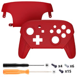 eXtremeRate Passion Red Faceplate and Backplate for NS Switch Pro Controller, Soft Touch DIY Replacement Shell Housing Case for NS Switch Pro Controller - Controller NOT Included - MRP332