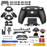 eXtremeRate SPARK Back Paddles Kit with OLED Display & Clicky Trigger Stops & Ergonomic Grips for PS5 Controller BDM-030/040/050/060 - Rubberized Black - MZNPFU001M3