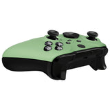 eXtremeRate Matcha Green Grip Faceplate Cover, Front Housing Shell Case Replacement Kit for Xbox One Elite Series 2 Controller Model 1797 and Core Model 1797 - Thumbstick Accent Rings Included - ELP333