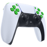 eXtremeRate Replacement D-pad R1 L1 R2 L2 Triggers Share Options Face Buttons, Green Full Set Buttons Compatible with ps5 Controller BDM-030/040/050 - Controller NOT Included - JPF1006G3