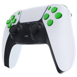 eXtremeRate Replacement D-pad R1 L1 R2 L2 Triggers Share Options Face Buttons, Green Full Set Buttons Compatible with ps5 Controller BDM-030/040/050 - Controller NOT Included - JPF1006G3