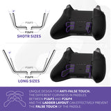 eXtremeRate Metalic Black 6in1 Replacement Interchangeable Swift Back Paddles for Xbox One Elite & Elite Series 2 Controller - IL601