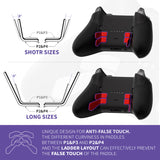 eXtremeRate Metalic Scarlet Red 6in1 Replacement Interchangeable Swift Back Paddles for Xbox One Elite & Elite Series 2 Controller - IL605