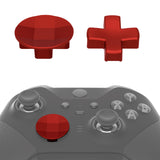 eXtremeRate 2 pcs Metallic Scarlet Red Magnetic Stainless Steel D-Pads for Xbox One Elite & Xbox One Elite Series 2 Controller - IL404