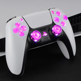 eXtremeRate Multi-Colors Luminated D-pad Thumbstick Share Option Home Face Buttons for PS5 Controller BDM-030/040, ClearButtons 7 Colors 9 Modes DTF V3 LED Kit for PS5 Controller - PFLED01G3